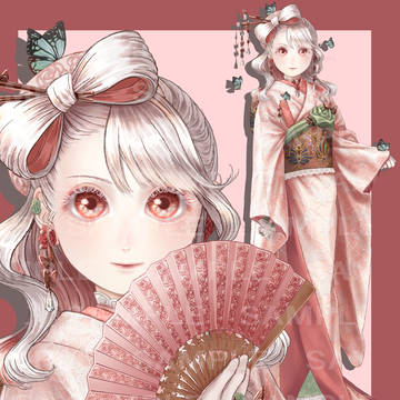 【nizima販売中】振袖お嬢様Vtuber立ち絵
