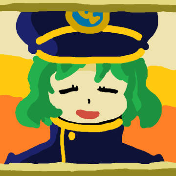 目あり駅長さん(線画なし)