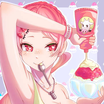 イチゴ練乳かき氷