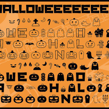 周回遅れのハロウィンフォント