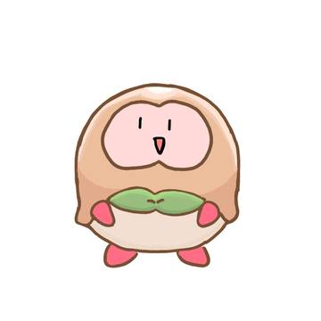 何かを吸い込んだカービィ