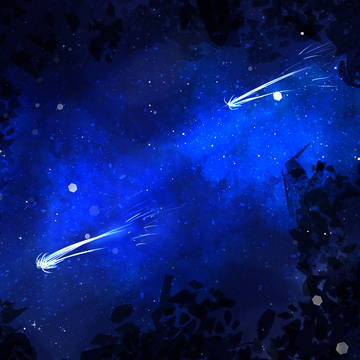 茂みから見えた青