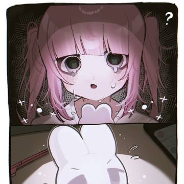 女の子とうさぎさん