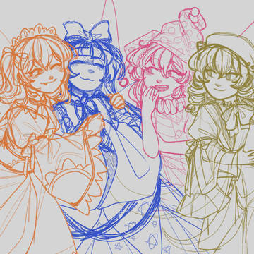 four fairies (sketch)