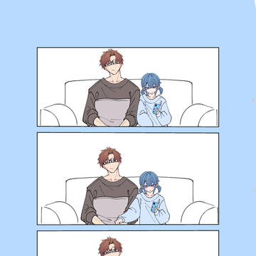ソファの上