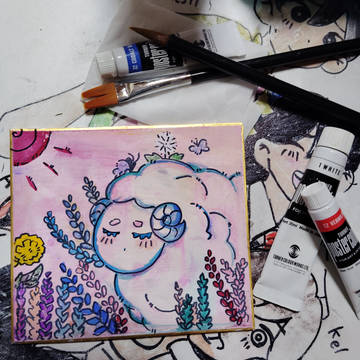 久しぶりのアクリル画