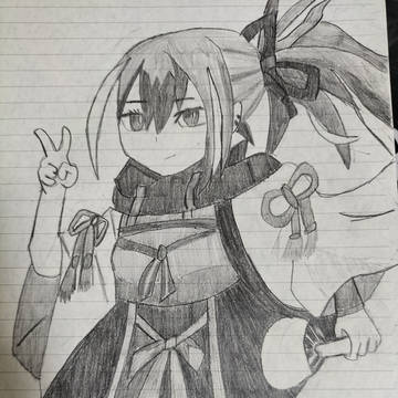 鉛筆で描いた河上彦斎