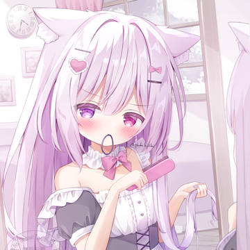支度中の猫耳メイドちゃん