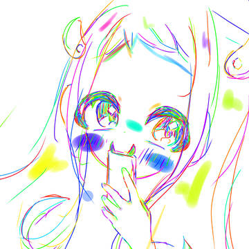カラフルペンで描いた寧々ちゃん♡