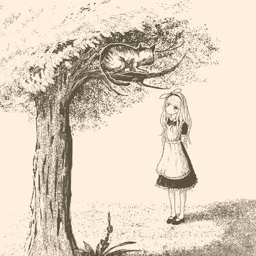 Alice and Cheshire cat