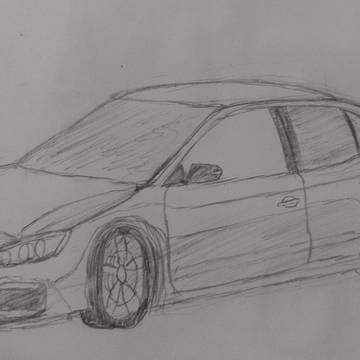 シャーペン画 HYUNDAI i30N fastback
