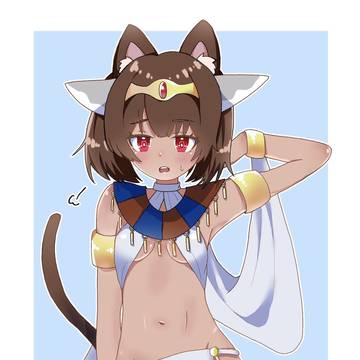 褐色エジプト猫耳ロリきりたん