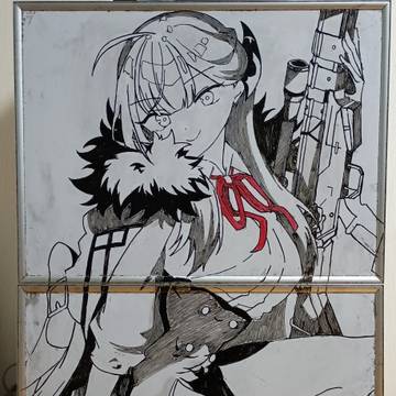 陸八魔アル（模写）
