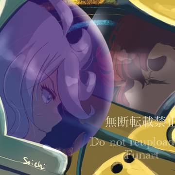 始まりのスレミオ。水星の魔女三周年記念イラスト