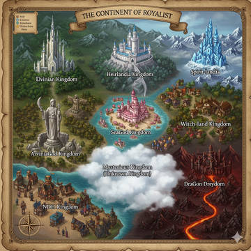 Continent and Kingdom Located