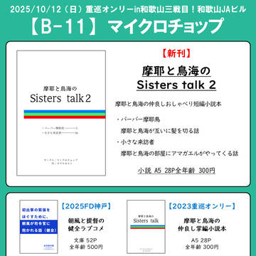 【重巡オンリー第3回】お品書き&新刊サンプル