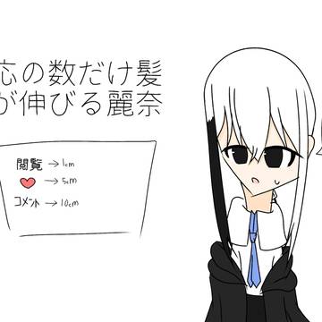 反応の数だけ髪が伸びるオリキャラ