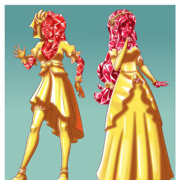 (COMM) Ruby & Garnet Gem Statues