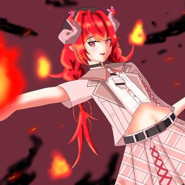 炎秋さたな様戦闘風イラスト