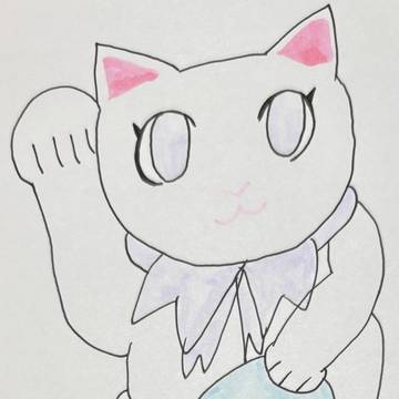 元招き猫のパフ