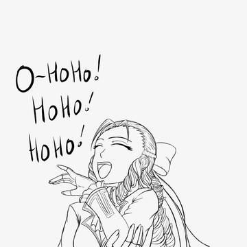SF-Karin Oujosama laugh sketch