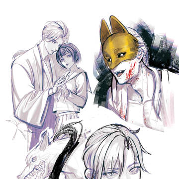 狐面の男 Silent Hill F Sketch Dump 3