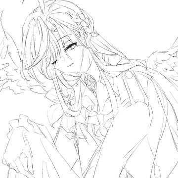 wip アクスタデザイン  (天使叶)