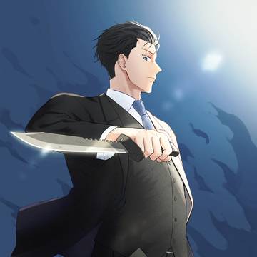 スーツ×サバイバルナイフ