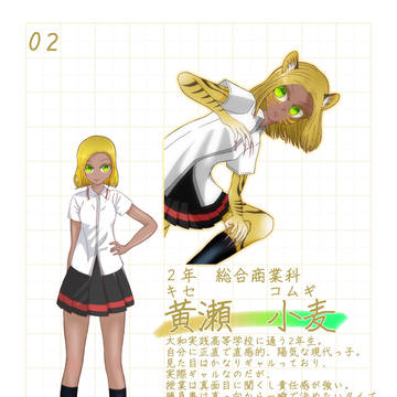 オリキャラ紹介02【黄瀬 コムギ】