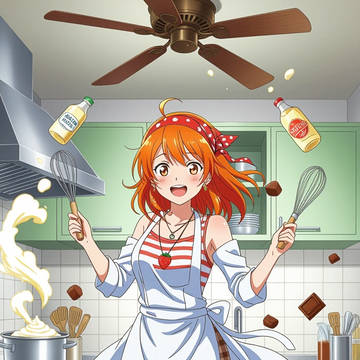 キッチンで宙を舞う炎のパティシエ!