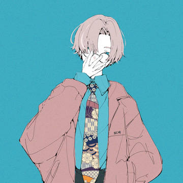 和柄ネクタイマン。
