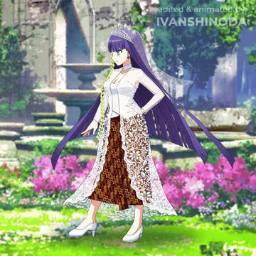 マルタはジャワ風のウェディングドレスを着ていました
