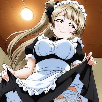 µ's maids showing their panties