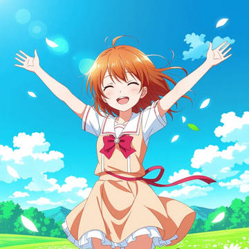 青空に舞う笑顔の天使