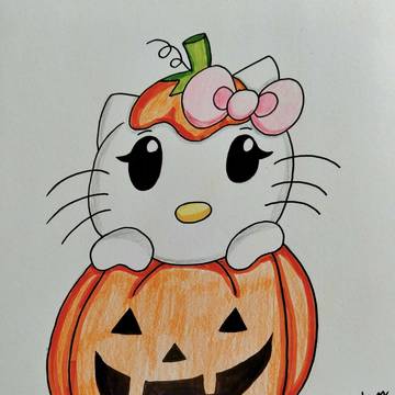 Hello Kitty Pumpkin Halloween!