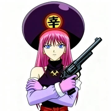 拿着手枪的魅音小姐