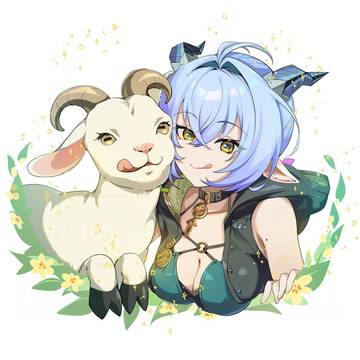 リュシアと羊