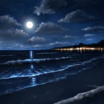 夜の海