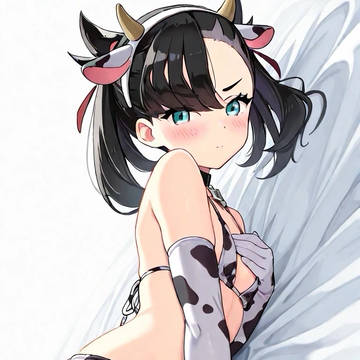 牛柄ビキニを着るマリィちゃん