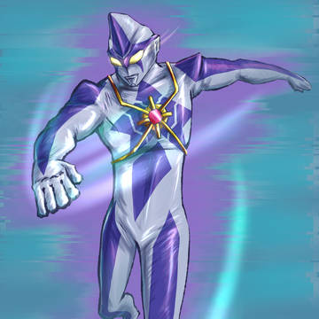 ウルトラマンと化すメガスターミー