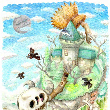モンスターのトラックと空飛ぶ魔法城その2