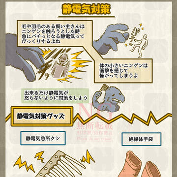 【新・ニンゲンの飼い方2】図鑑『静電気対策』⚡️