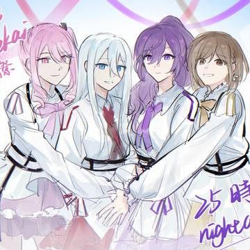 根据声优拍的合照画了
