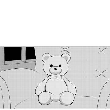 夏芽ちゃんの部屋のぬいぐるみのクマさん