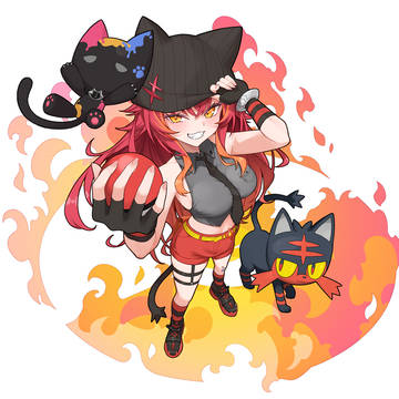 猫汰つな x ガオガエン