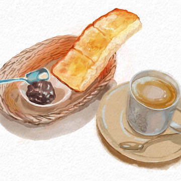 コメダで朝食