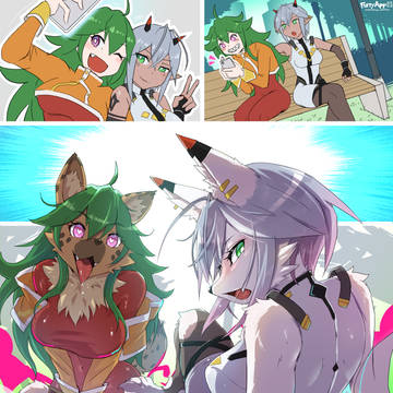 【Skeb】ケモノ化アプリ：ブチハイエナ＆ホッキョクギツネ化