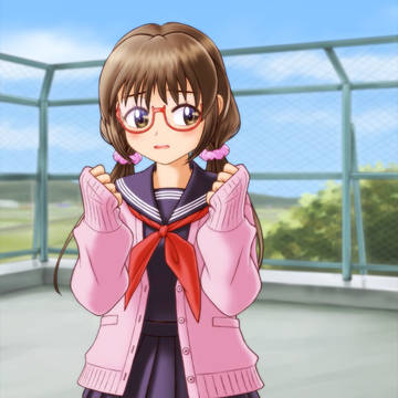 突風に煽られるメガセラ子