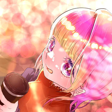 紅葉の木の下で