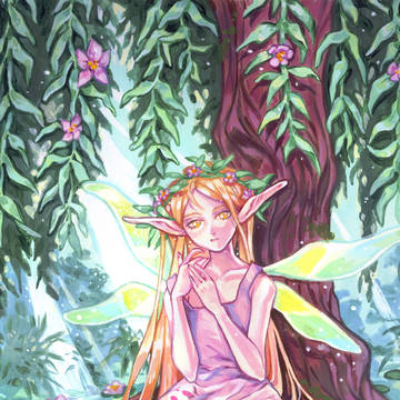 Fairy under the willows